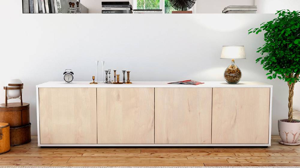Stil Zeit Möbel Lowboard Antonia, Zeder (180x49x35cm) Angebote
