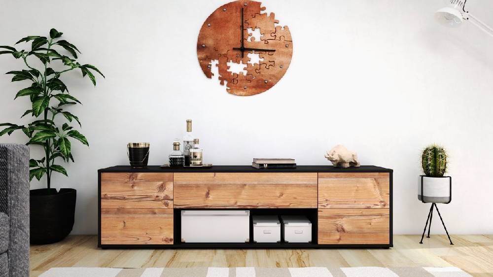 Stil Zeit Möbel Lowboard Babetta, Pinie (180x49x35cm) Günstiger Verkauf