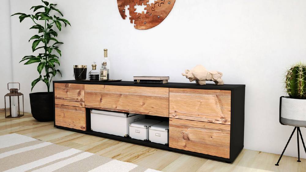 Stil Zeit Möbel Lowboard Babetta, Pinie (180x49x35cm) Günstiger Verkauf