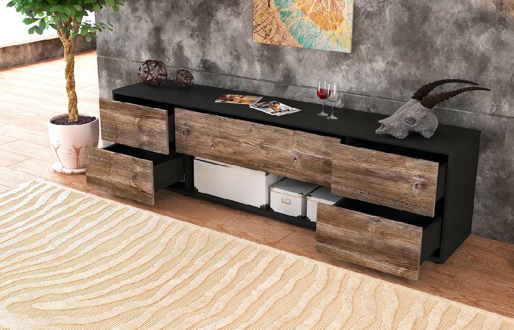 Stil Zeit Möbel Lowboard Babetta, Pinie (180x49x35cm) Günstiger Verkauf