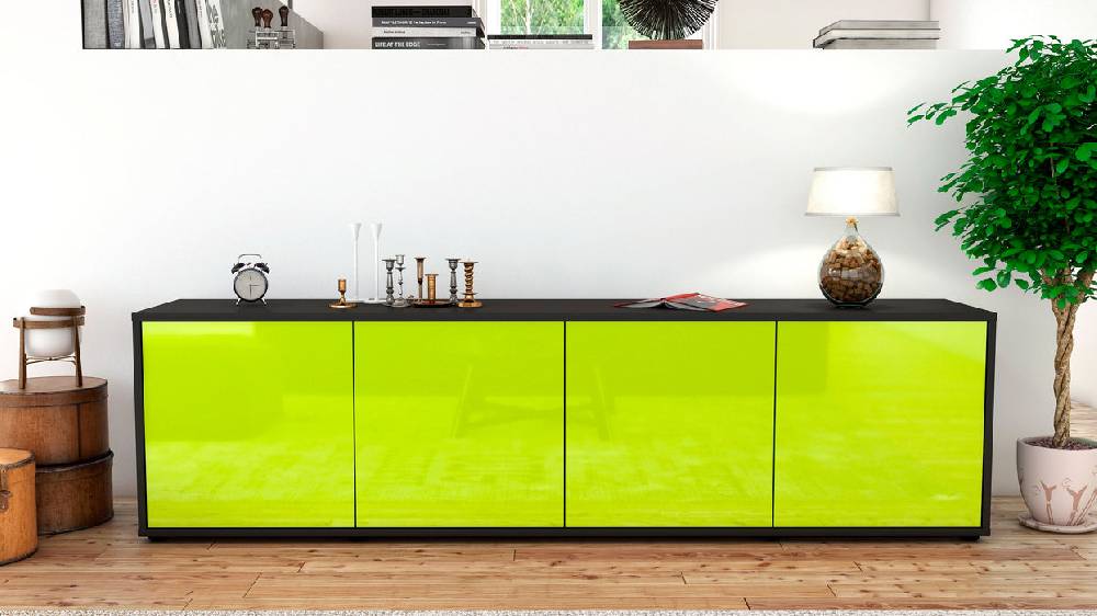 Stil Zeit Möbel Lowboard Antonia, Grün (180x49x35cm) Meist gekauft