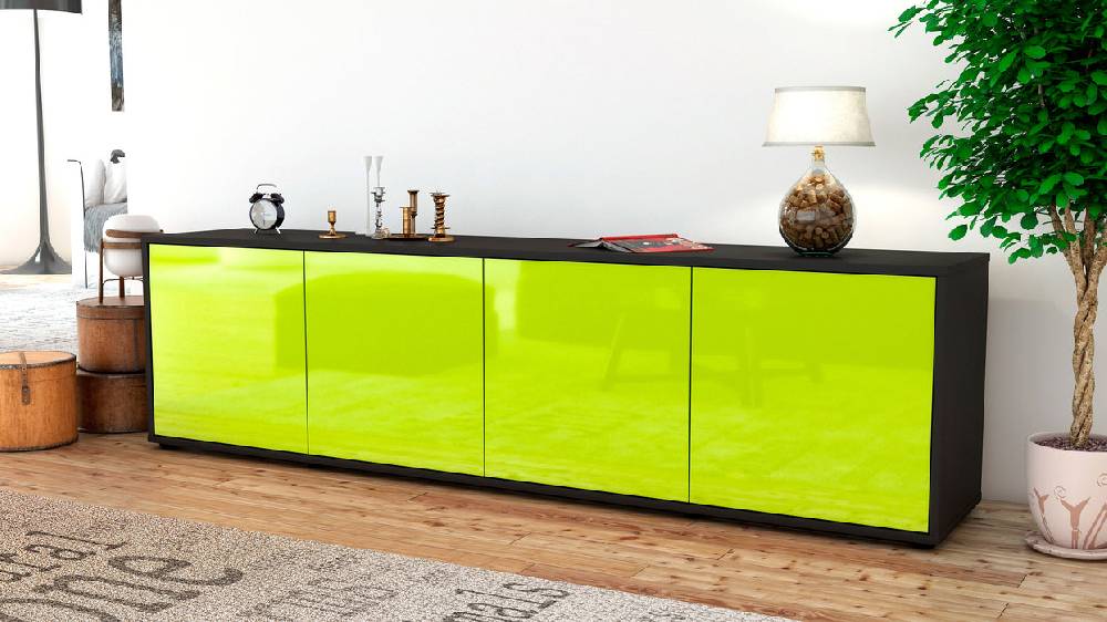 Stil Zeit Möbel Lowboard Antonia, Grün (180x49x35cm) Meist gekauft