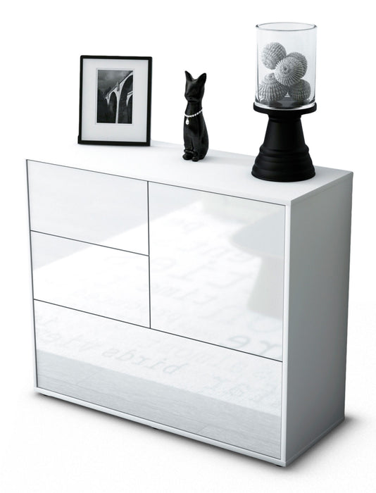 Stil Zeit Möbel Sideboard Deanna, Weiß (92x79x35cm)