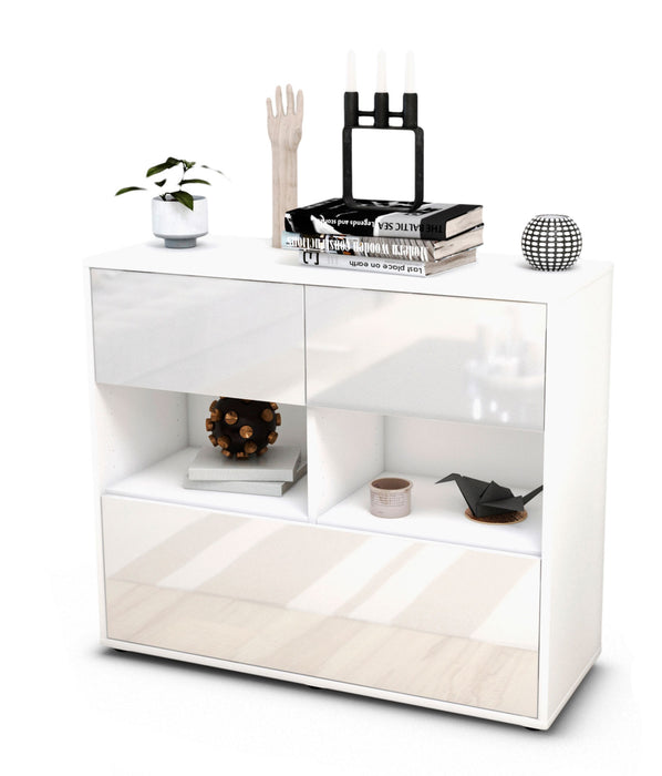 Stil Zeit Möbel Sideboard Cosima, Weiß (92x79x35cm)