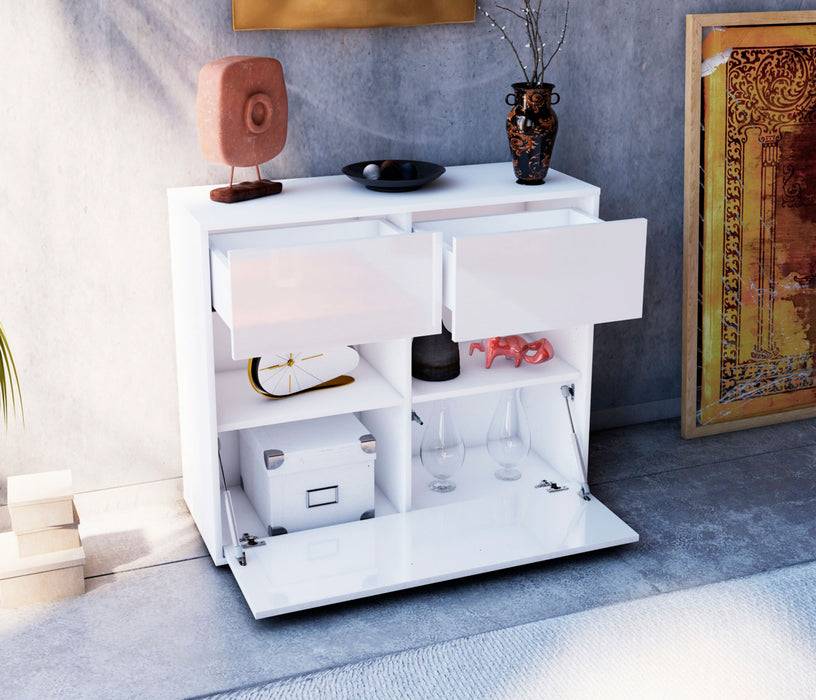 Stil Zeit Möbel Sideboard Cosima, Weiß (92x79x35cm) Fabrikpreis