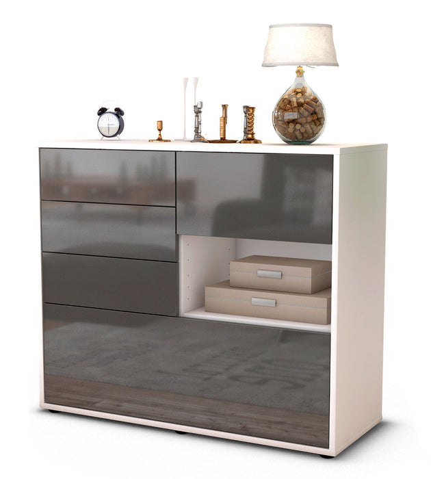 Stil Zeit Möbel Sideboard Coco, Grau (92x79x35cm)