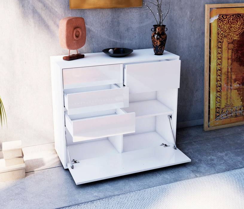Stil Zeit Möbel Sideboard Coco, Grau (92x79x35cm) Sonderangebot