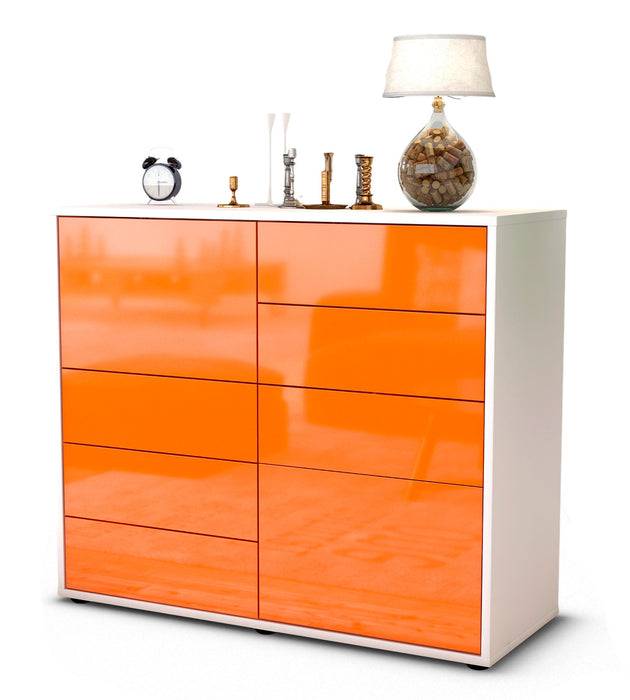 Stil Zeit Möbel Sideboard Clarissa, Orange (92x79x35cm)