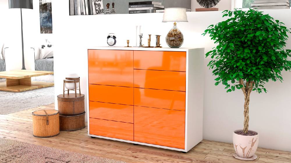 Stil Zeit Möbel Sideboard Clarissa, Orange (92x79x35cm) Rabatt