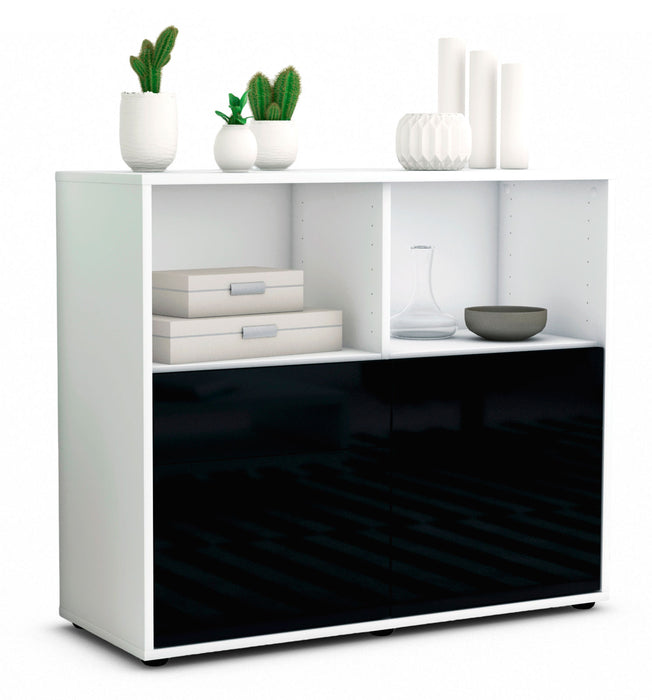Stil Zeit Möbel Sideboard Christine, Schwarz (92x79x35cm)