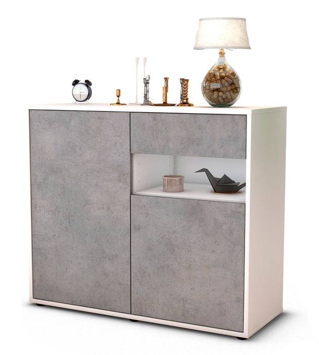 Stil Zeit Möbel Sideboard Charlotta, Beton (92x79x35cm) Großer Ausverkauf
