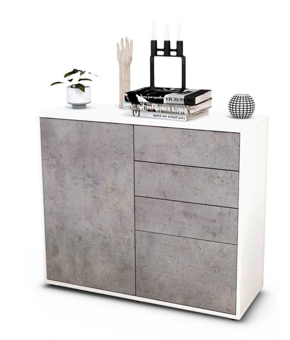 Stil Zeit Möbel Sideboard Celestina, Beton (92x79x35cm)