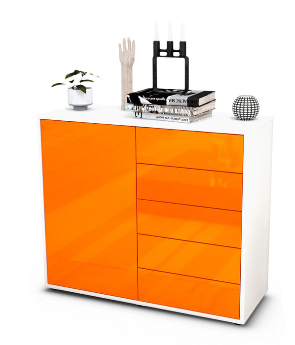 Stil Zeit Möbel Sideboard Cecilia, Orange (92x79x35cm)