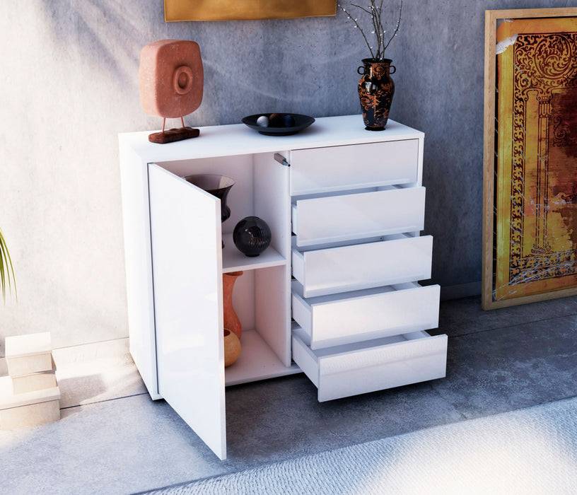 Stil Zeit Möbel Sideboard Cecilia, Orange (92x79x35cm) Preisnachlass