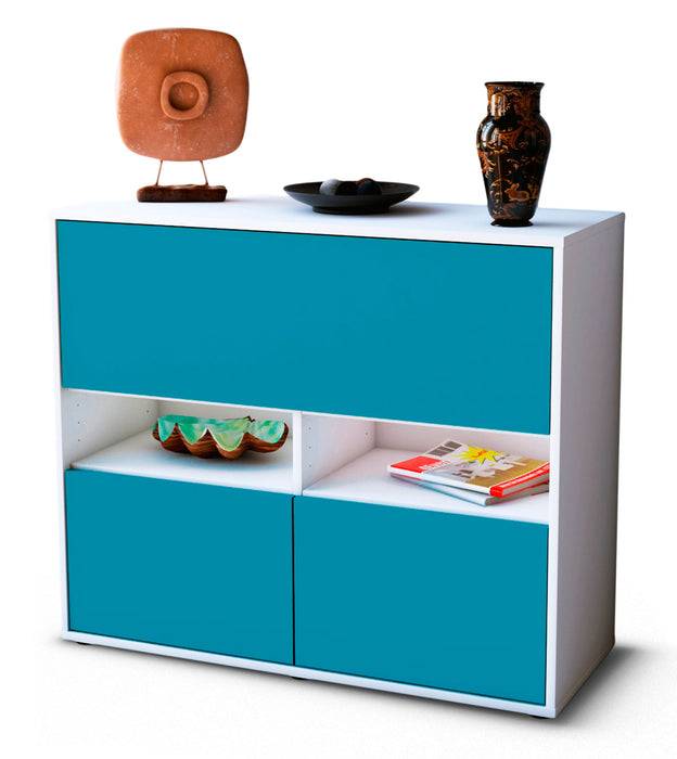 Stil Zeit Möbel Sideboard Cassandra, Türkis (92x79x35cm) Saisonschlussverkauf