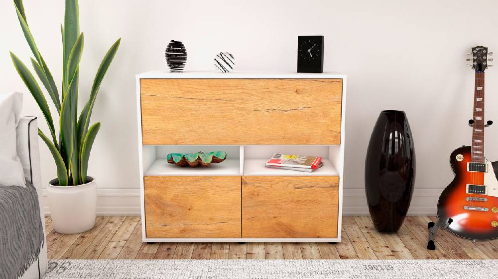 Stil Zeit Möbel Sideboard Cassandra, Eiche (92x79x35cm) Black Friday