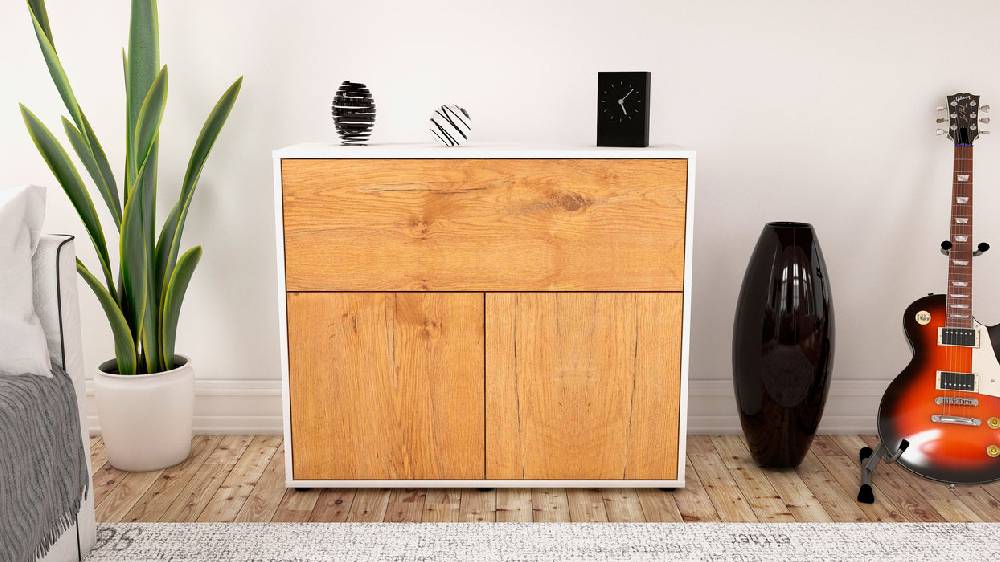 Stil Zeit Möbel Sideboard Carolin, Eiche (92x79x35cm) Cyber Monday
