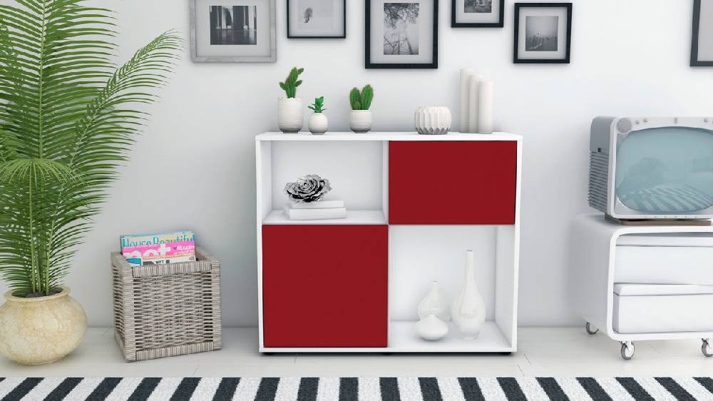 Stil Zeit Möbel Sideboard Carola, Bordeaux (92x79x35cm) Weihnachtsangebot