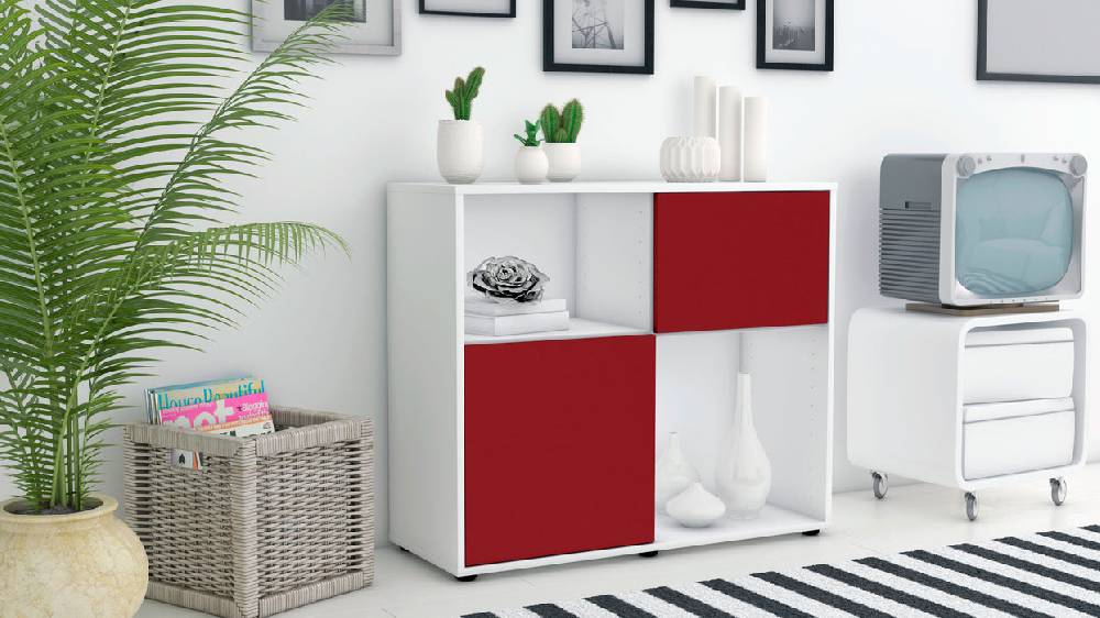 Stil Zeit Möbel Sideboard Carola, Bordeaux (92x79x35cm) Weihnachtsangebot