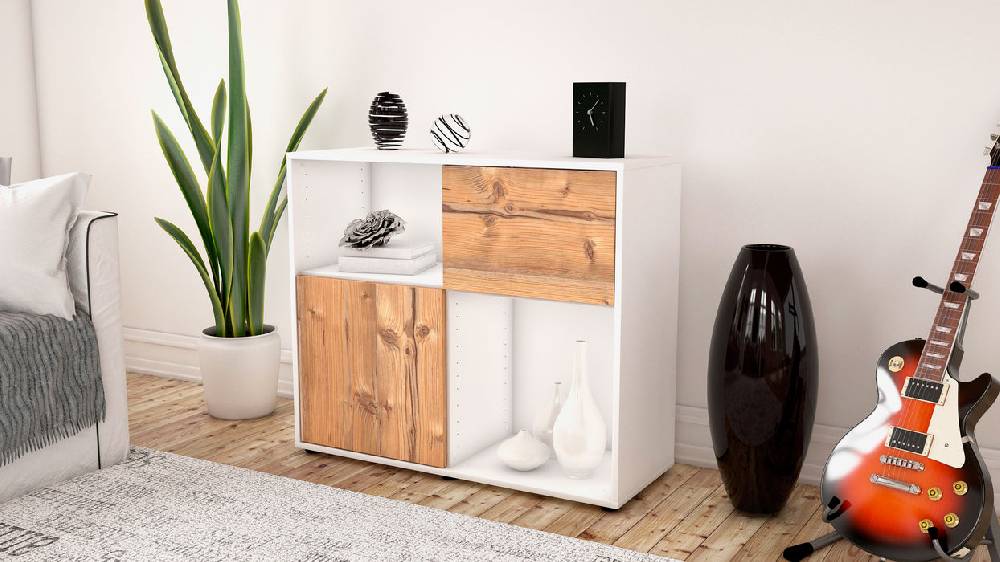 Stil Zeit Möbel Sideboard Carola, Pinie (92x79x35cm) Osterangebot