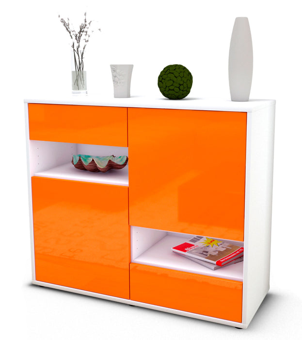 Stil Zeit Möbel Sideboard Carmelina, Orange (92x79x35cm)