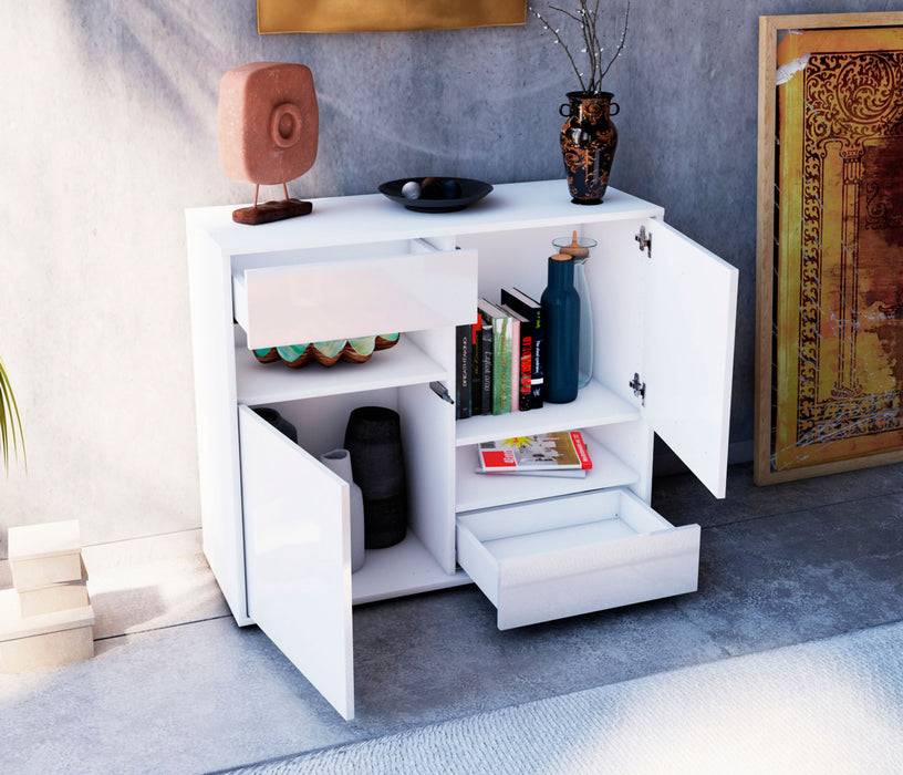 Stil Zeit Möbel Sideboard Carmelina, Orange (92x79x35cm) Muttertagsangebot