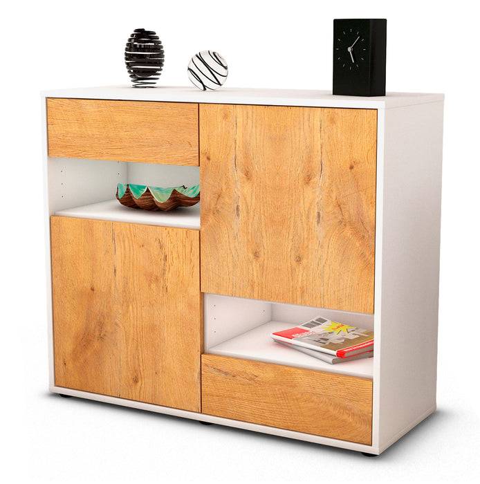 Stil Zeit Möbel Sideboard Carmelina, Eiche (92x79x35cm)