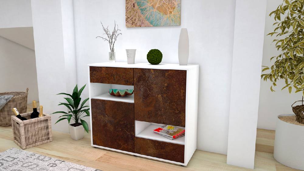 Stil Zeit Möbel Sideboard Carmelina, Rost (92x79x35cm) Valentinstagsangebot