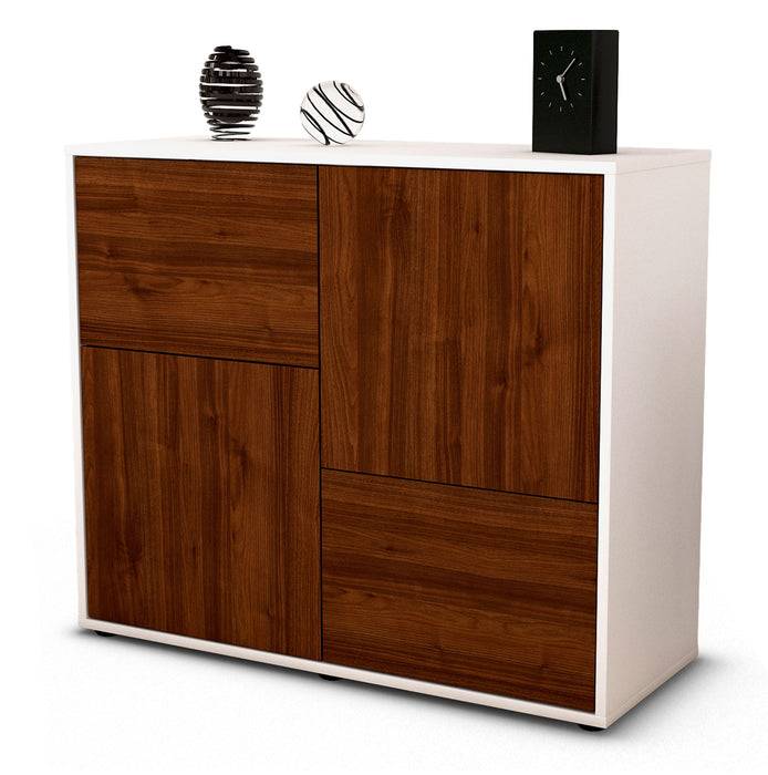 Stil Zeit Möbel Sideboard Carla, Walnuss (92x79x35cm)