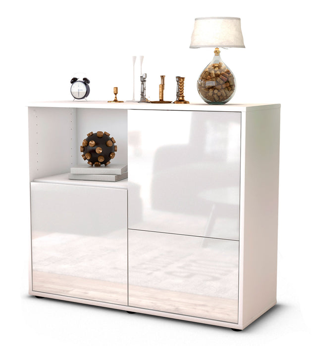 Stil Zeit Möbel Sideboard Carina, Weiß (92x79x35cm)