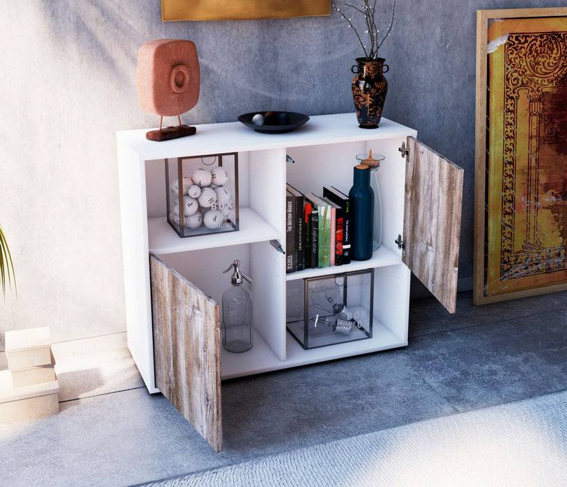 Stil Zeit Möbel Sideboard Caralina, Eiche (92x79x35cm) Neueste Mode