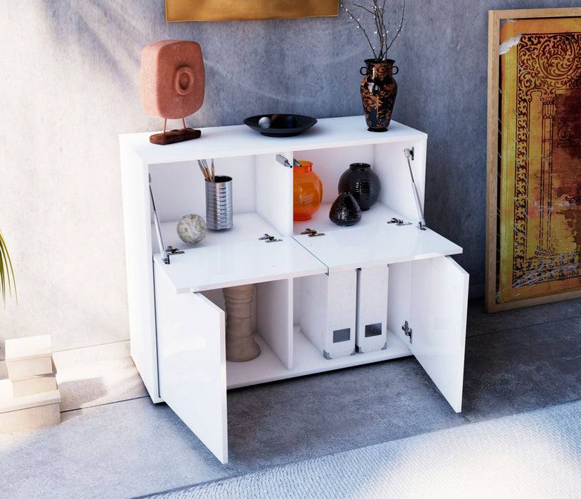 Stil Zeit Möbel Sideboard Calliope, Weiß (92x79x35cm) Exklusive Angebote