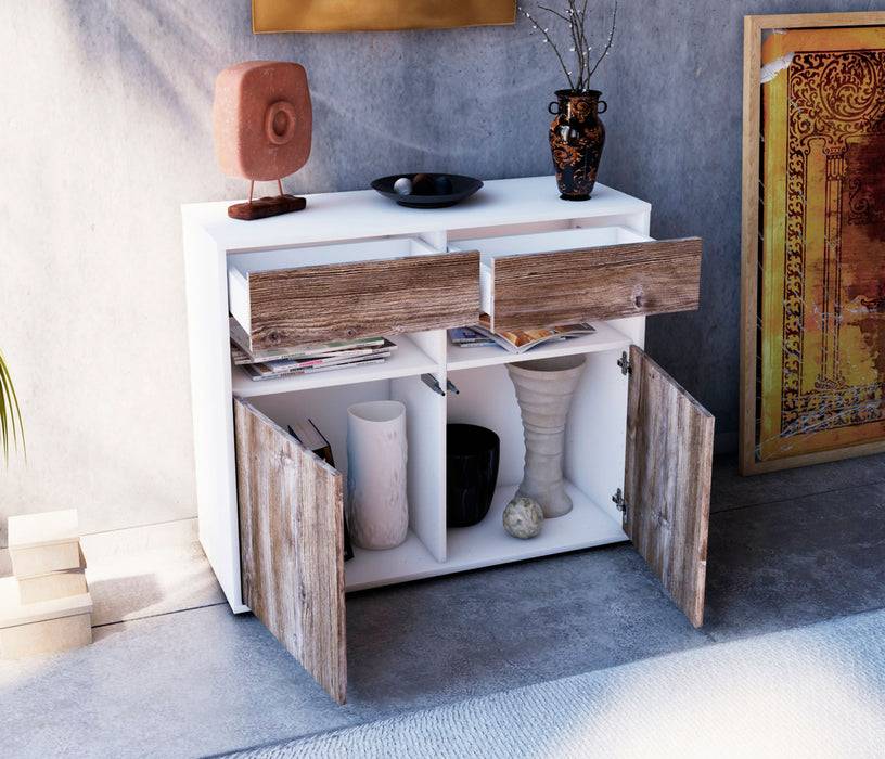 Stil Zeit Möbel Sideboard Bruna, Pinie (92x79x35cm) Blitzangebot