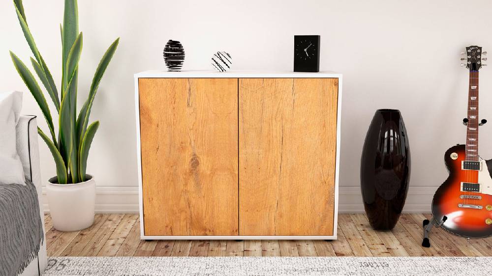 Stil Zeit Möbel Sideboard Blanka, Eiche (92x79x35cm) Neuheiten