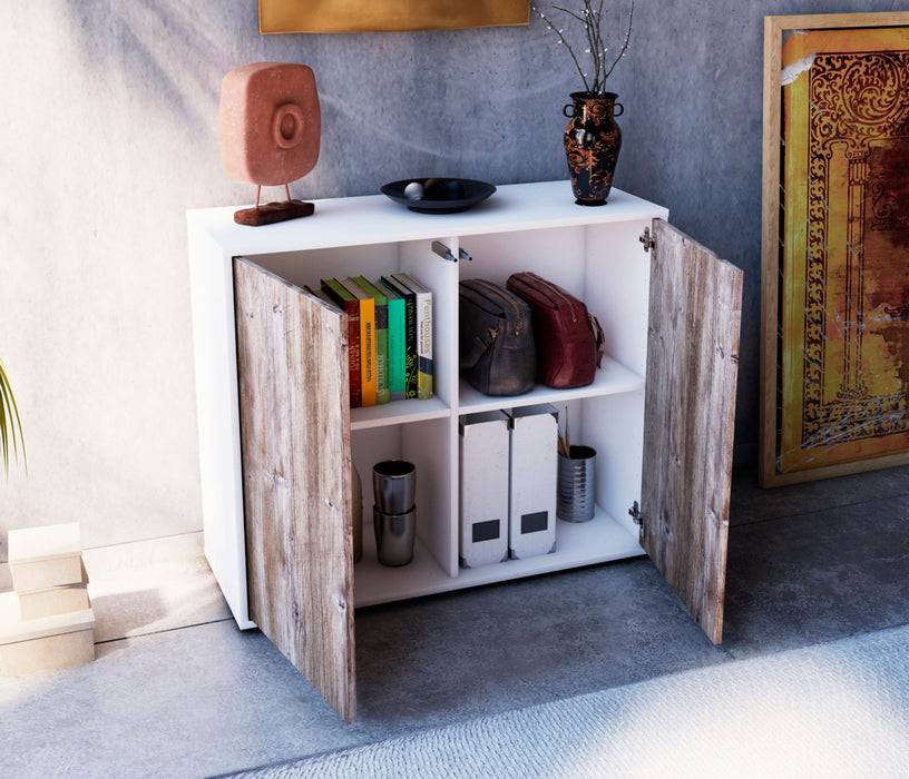 Stil Zeit Möbel Sideboard Blanka, Eiche (92x79x35cm) Neuheiten