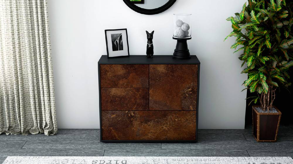 Stil Zeit Möbel Sideboard Deanna, Rost (92x79x35cm) Räumungsverkauf