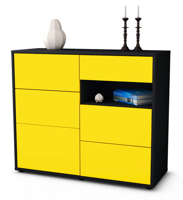 Stil Zeit Möbel Sideboard Dariella, Gelb (92x79x35cm) Kauf eins, bekomm eins gratis