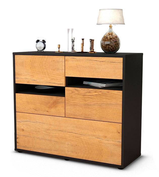 Stil Zeit Möbel Sideboard Daria, Eiche (92x79x35cm) Tägliche Deals