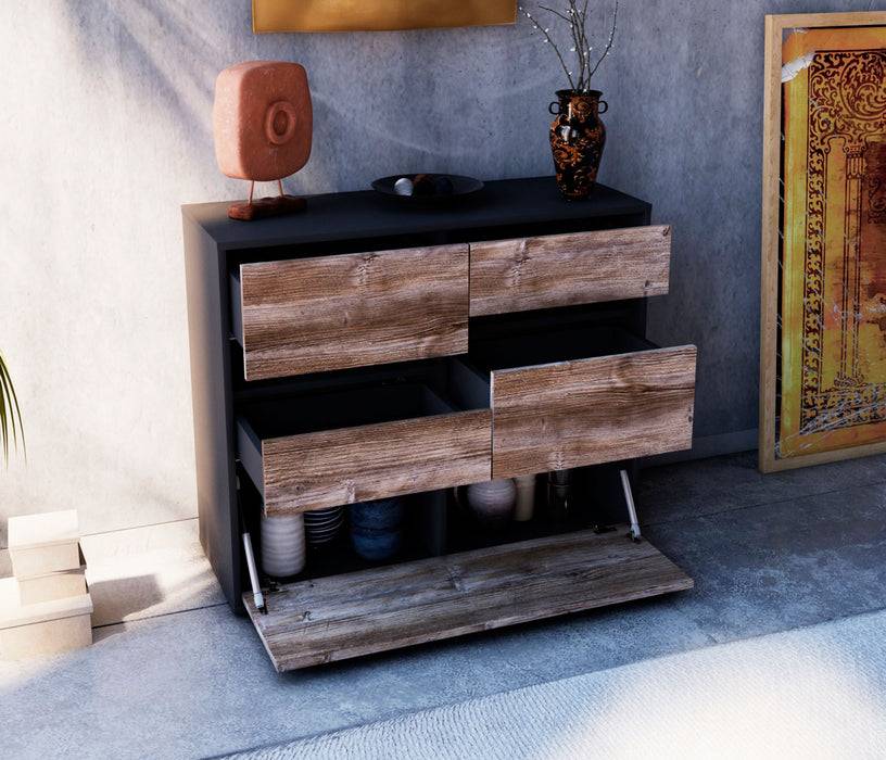 Stil Zeit Möbel Sideboard Daria, Eiche (92x79x35cm) Tägliche Deals