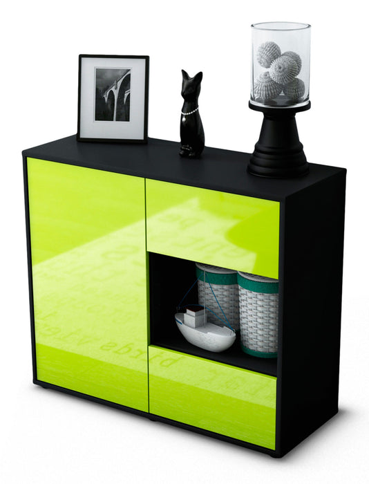 Stil Zeit Möbel Sideboard Danica, Grün (92x79x35cm)