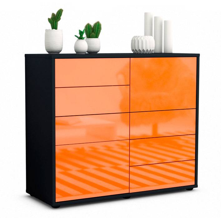 Stil Zeit Möbel Sideboard Circe, Orange (92x79x35cm)
