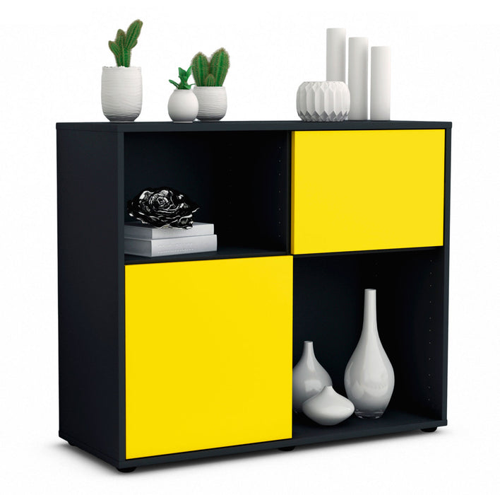 Stil Zeit Möbel Sideboard Carola, Gelb (92x79x35cm)
