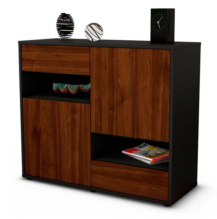 Stil Zeit Möbel Sideboard Carmelina, Walnuss (92x79x35cm) Neueste Stile