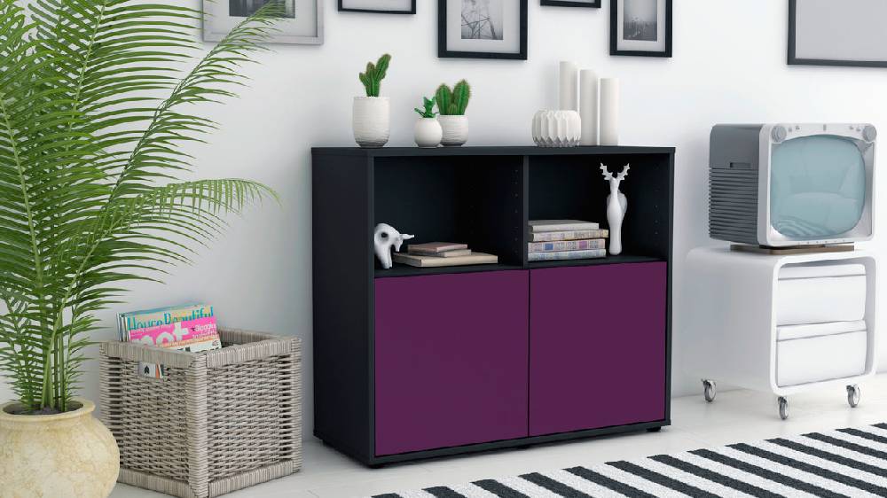 Stil Zeit Möbel Sideboard Camilla, Lila (92x79x35cm) Bis zu 50% Rabatt