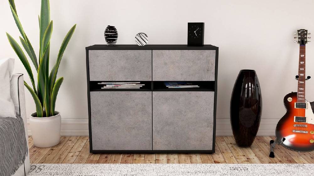 Stil Zeit Möbel Sideboard Brunilde, Beton (92x79x35cm) Bis zu 60% Rabatt