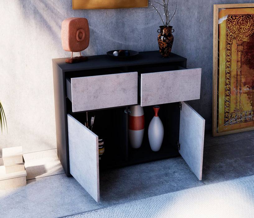 Stil Zeit Möbel Sideboard Brunilde, Beton (92x79x35cm) Bis zu 60% Rabatt