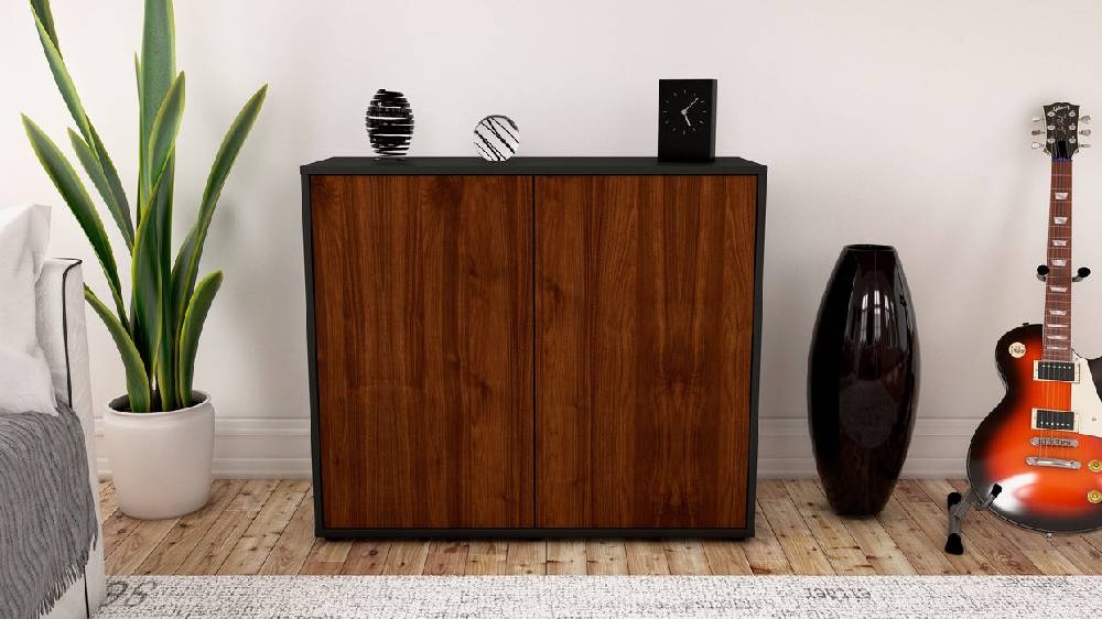 Stil Zeit Möbel Sideboard Blanka, Walnuss (92x79x35cm) Vierteljährliche Förderung