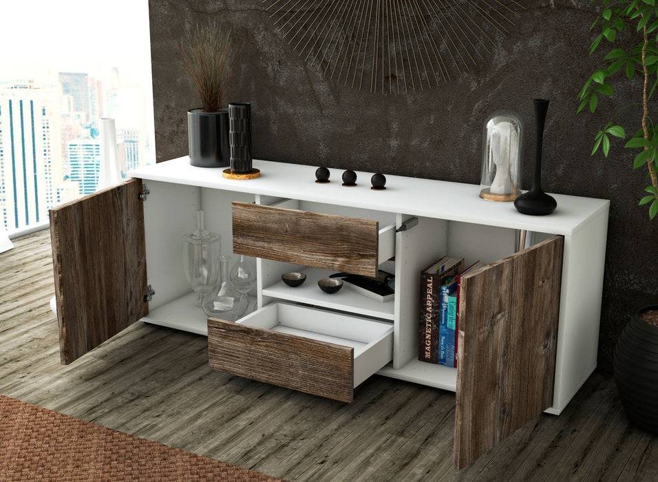 Stil Zeit Möbel Lowboard Antonella, Zeder (136x49x35cm) Discount Store für neue Produkte