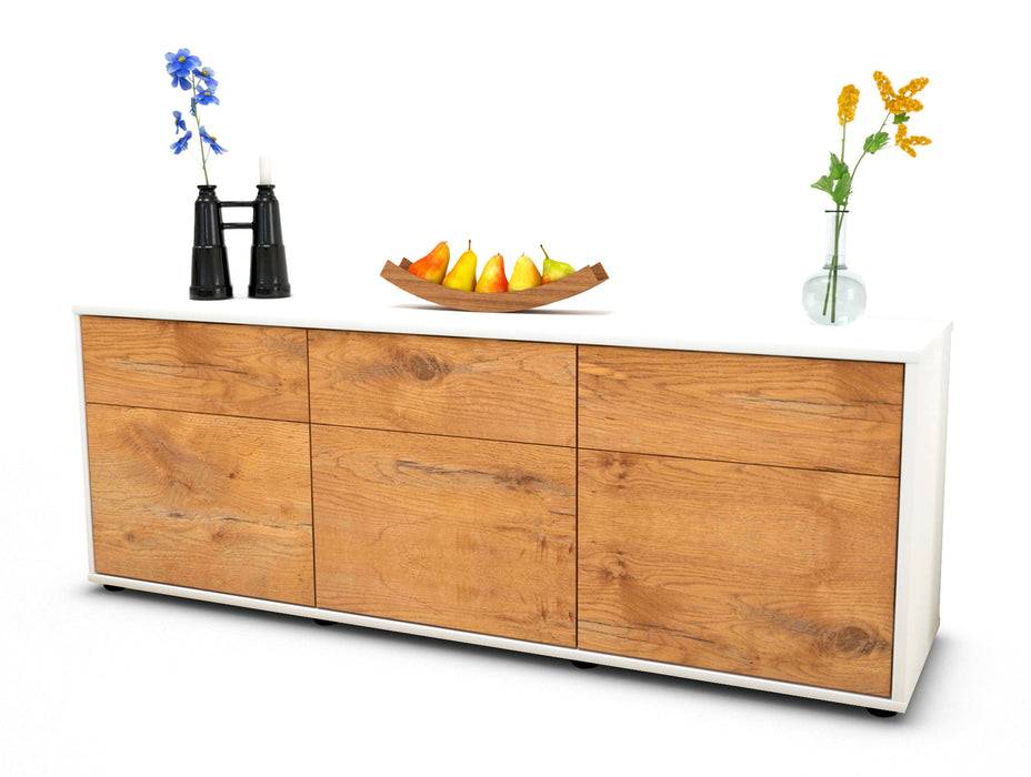 Stil Zeit Möbel Lowboard Angela, Eiche (136x49x35cm) 50% Rabatt mit kostenlosem Versand