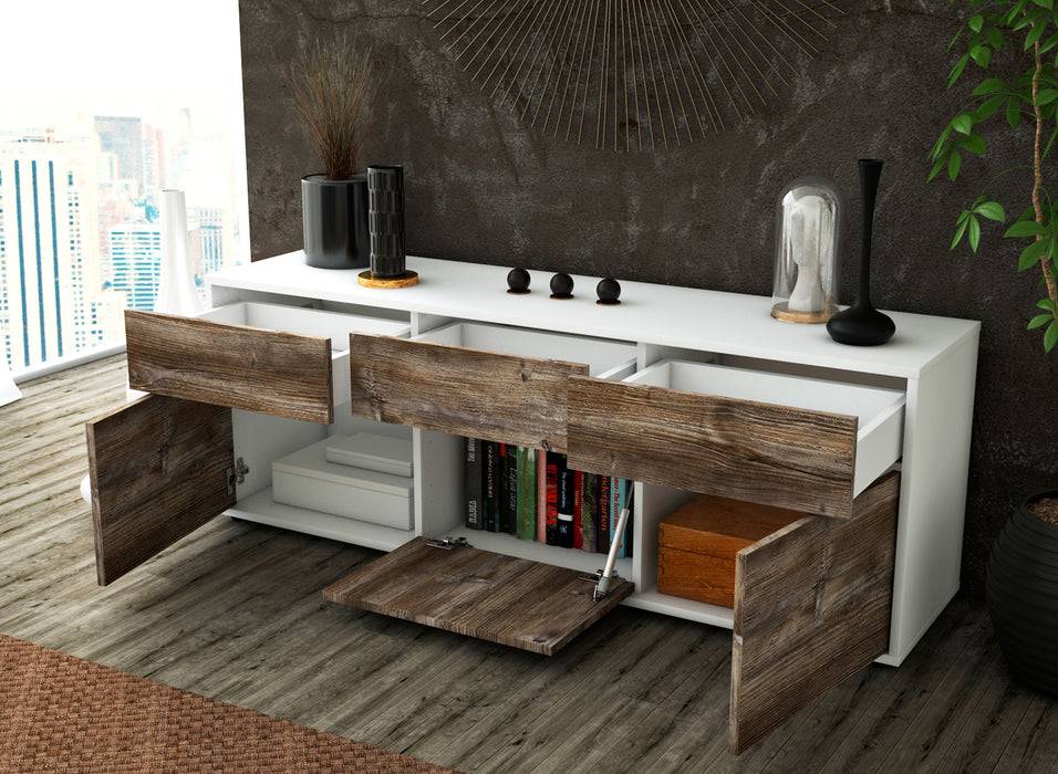 Stil Zeit Möbel Lowboard Angela, Eiche (136x49x35cm) 50% Rabatt mit kostenlosem Versand